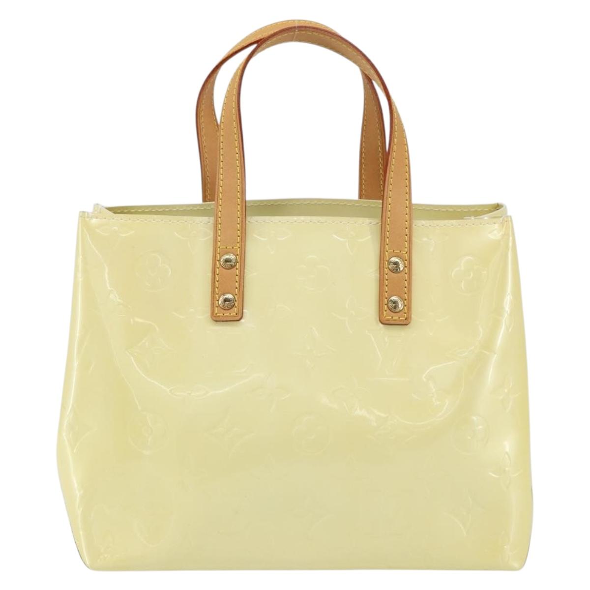 LOUIS VUITTON Monogram Vernis Reade PM Hand Bag Perle M91336 LV Auth 159276