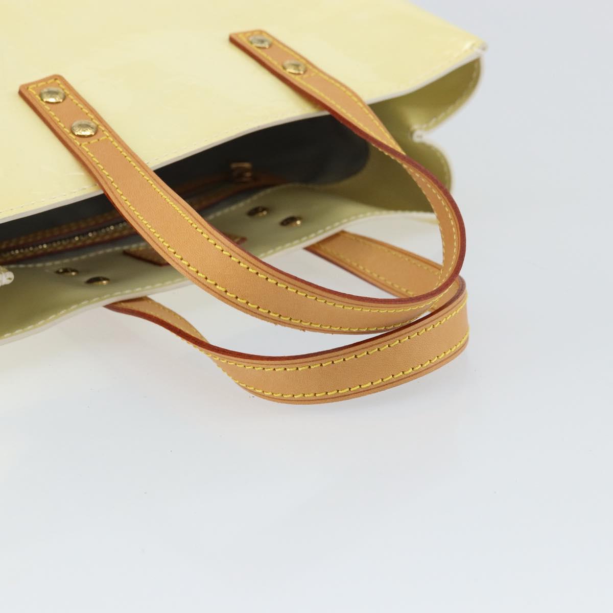 LOUIS VUITTON Monogram Vernis Reade PM Hand Bag Perle M91336 LV Auth 159276