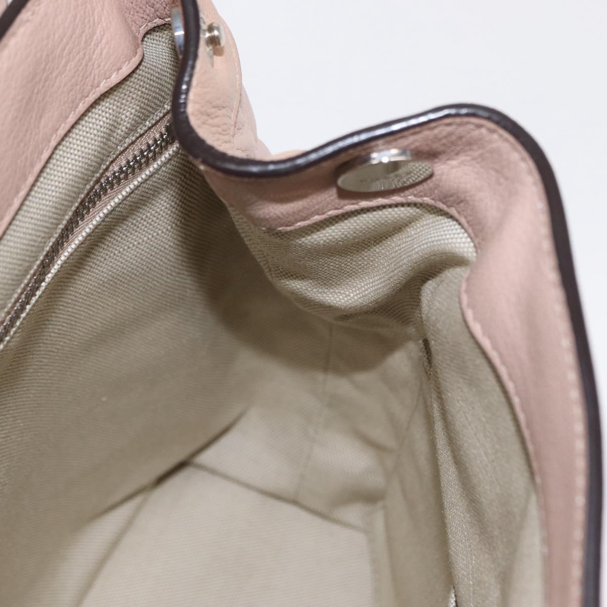 BALLY Backpack Leather Pink Silver Auth 159289
