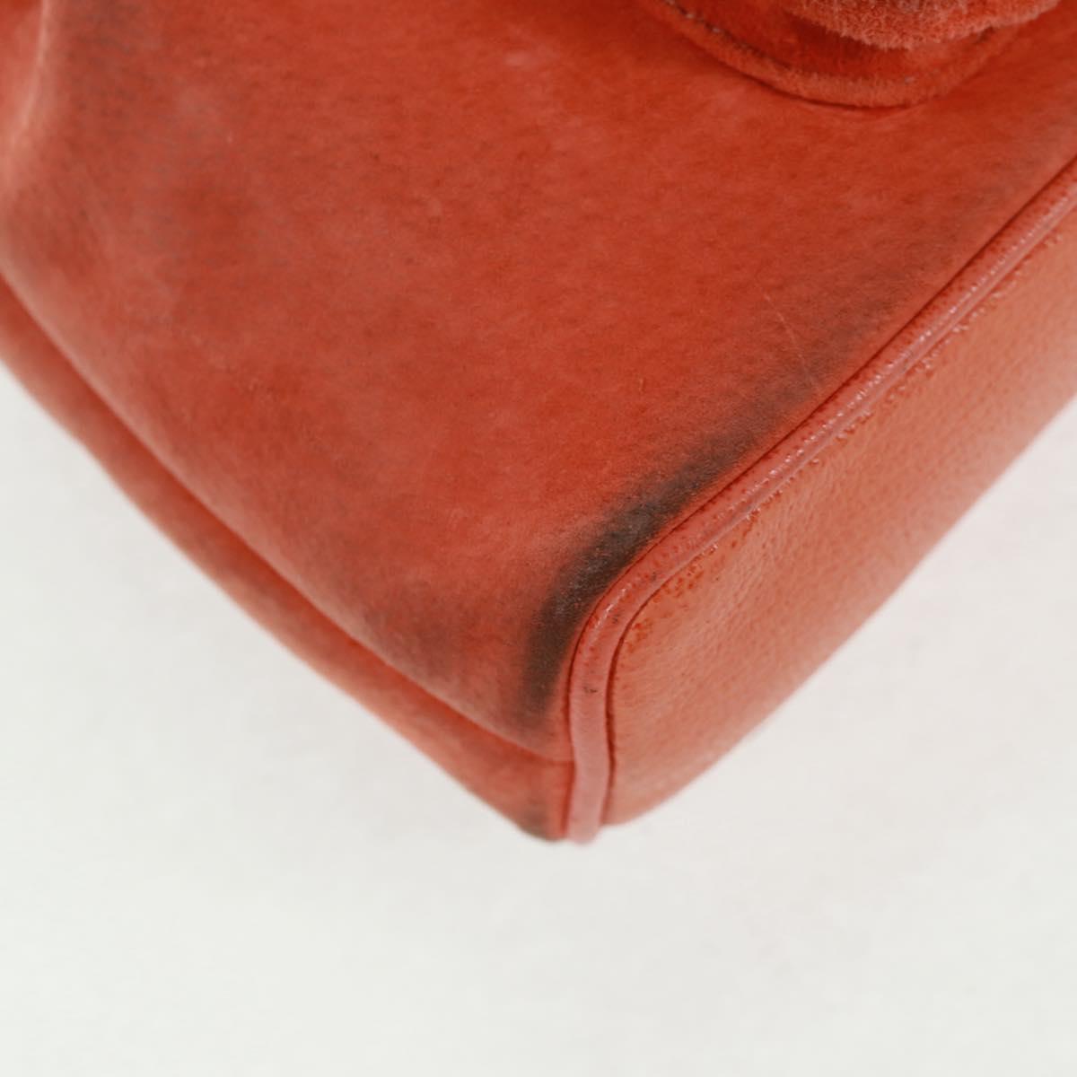 GUCCI Bamboo Backpack Suede Orange Gold 003 58 0030 Auth 159296