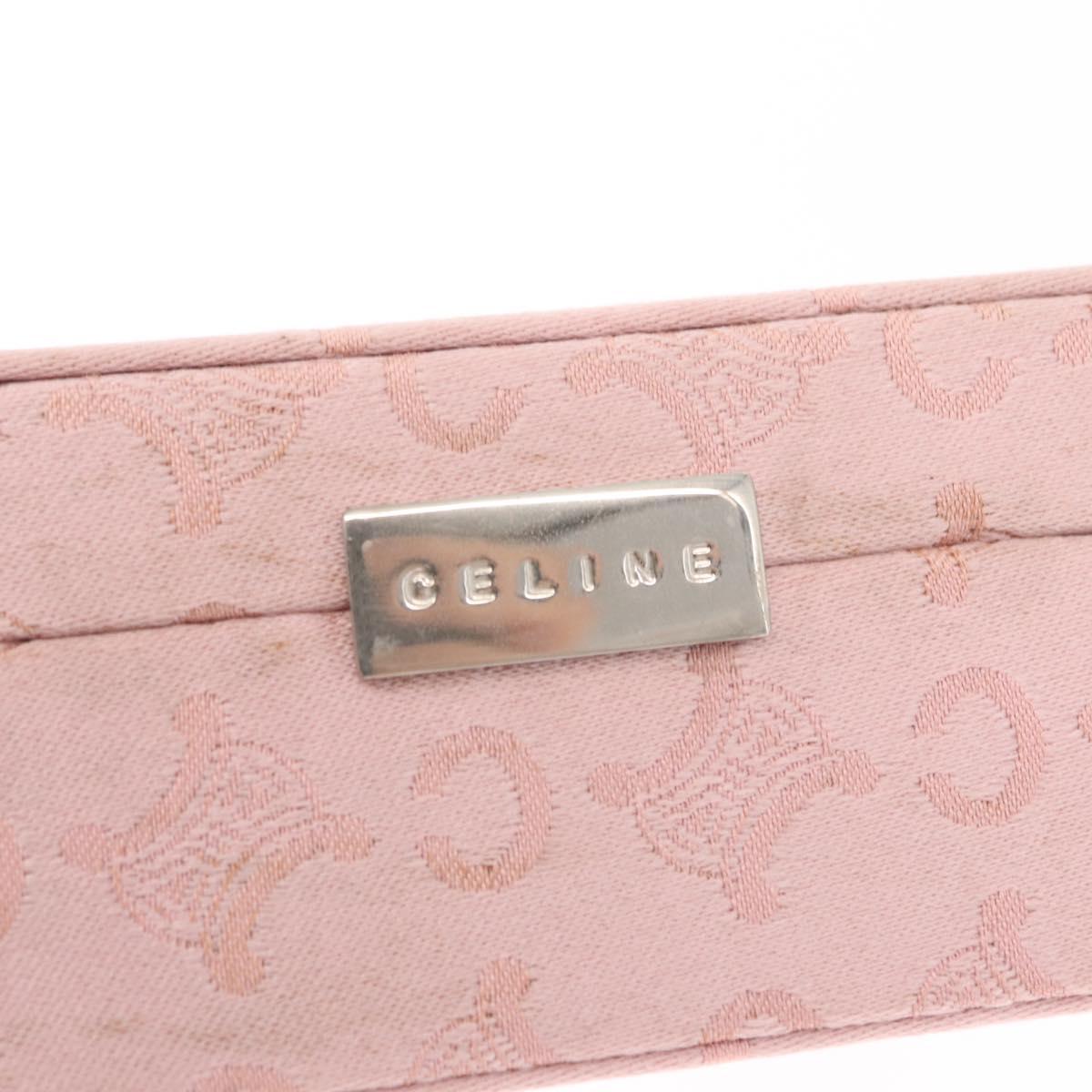 CELINE C Macadam Canvas Jewelry Box Pink Auth 159299V