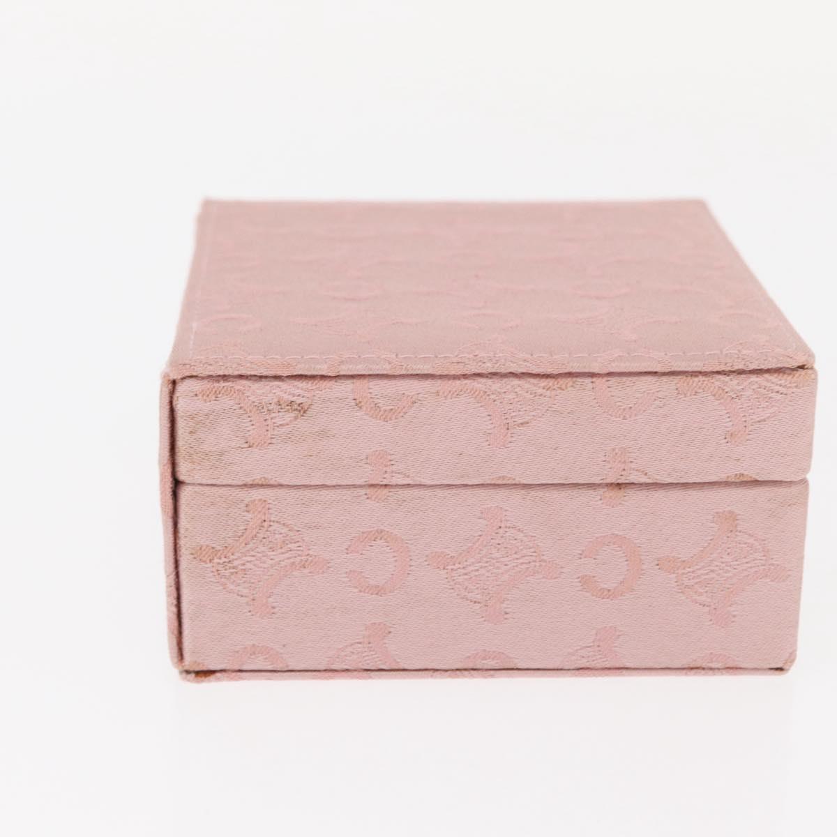 CELINE C Macadam Canvas Jewelry Box Pink Auth 159299V