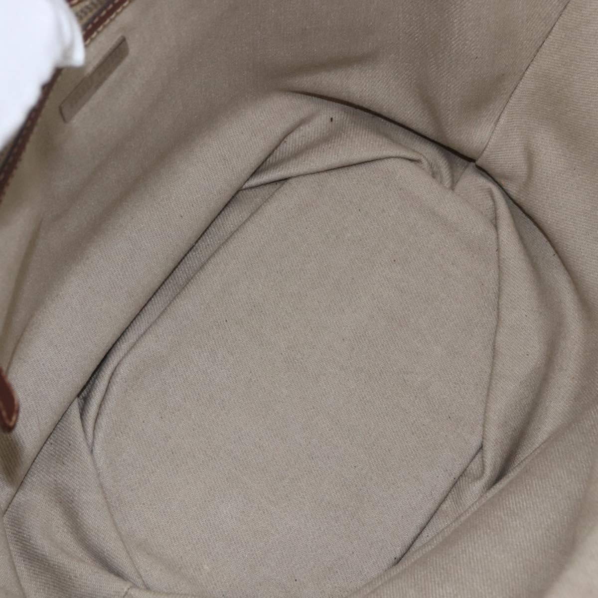 Miu Miu Hand Bag Raffia Beige Silver Auth 159300V
