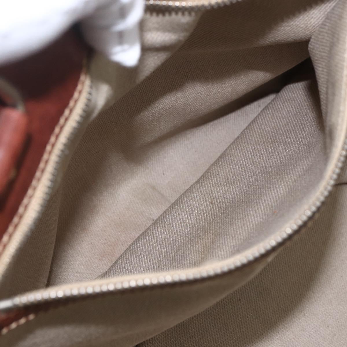 Miu Miu Hand Bag Raffia Beige Silver Auth 159300V