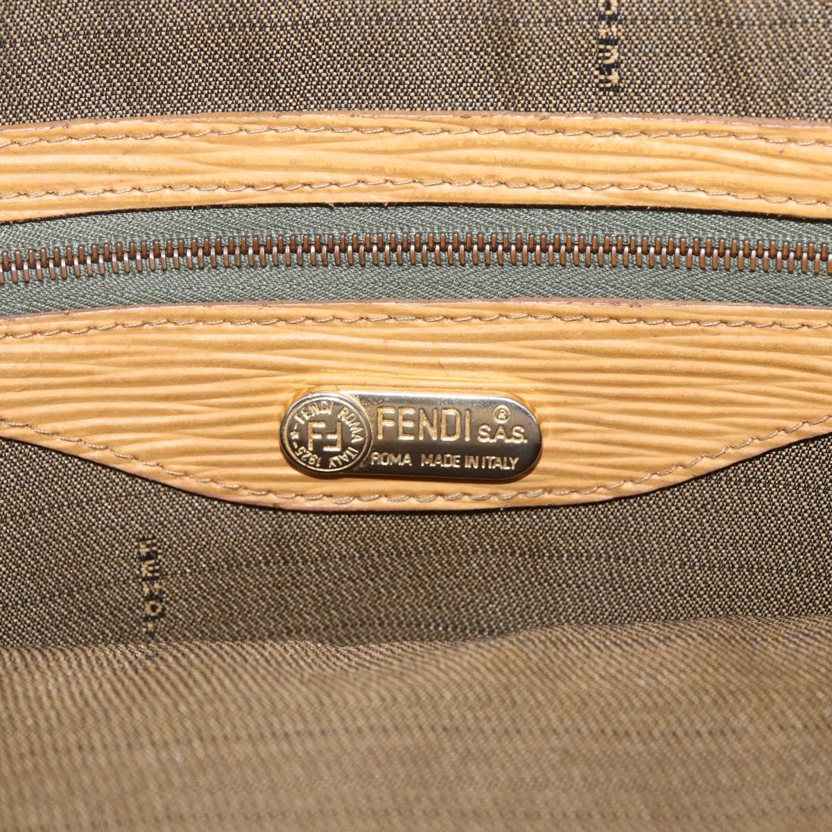 FENDI Zucca Canvas Hand Bag 2way Black Brown Auth 159305A