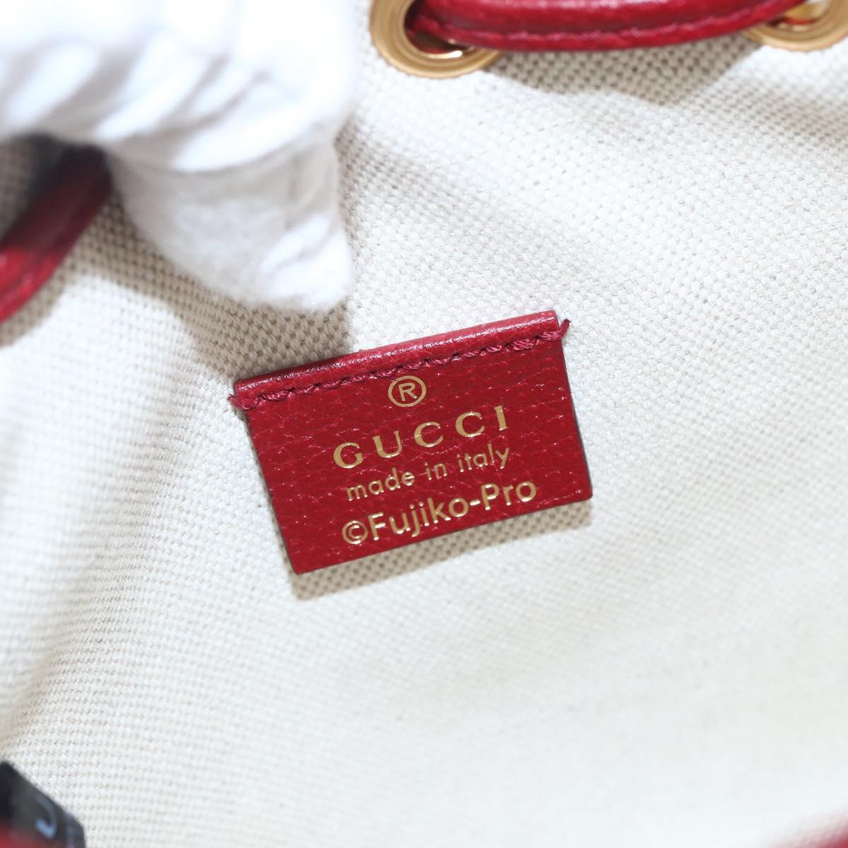 GUCCI Micro GG Supreme Doraemon Shoulder Bag PVC Beige 647801 Auth 159307SAM