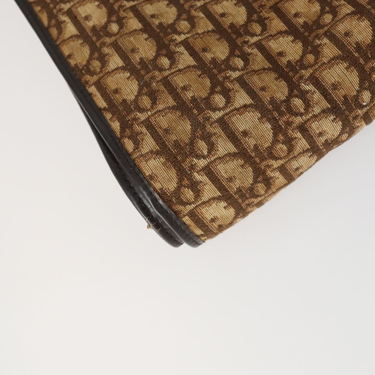Christian Dior Trotter Canvas Garment Cover Brown Gold Auth 159327