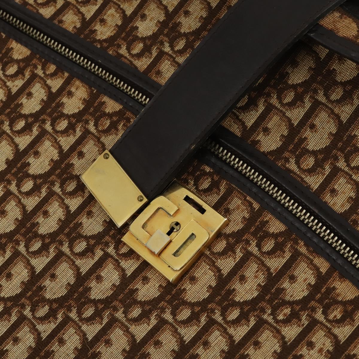 Christian Dior Trotter Canvas Garment Cover Brown Gold Auth 159327