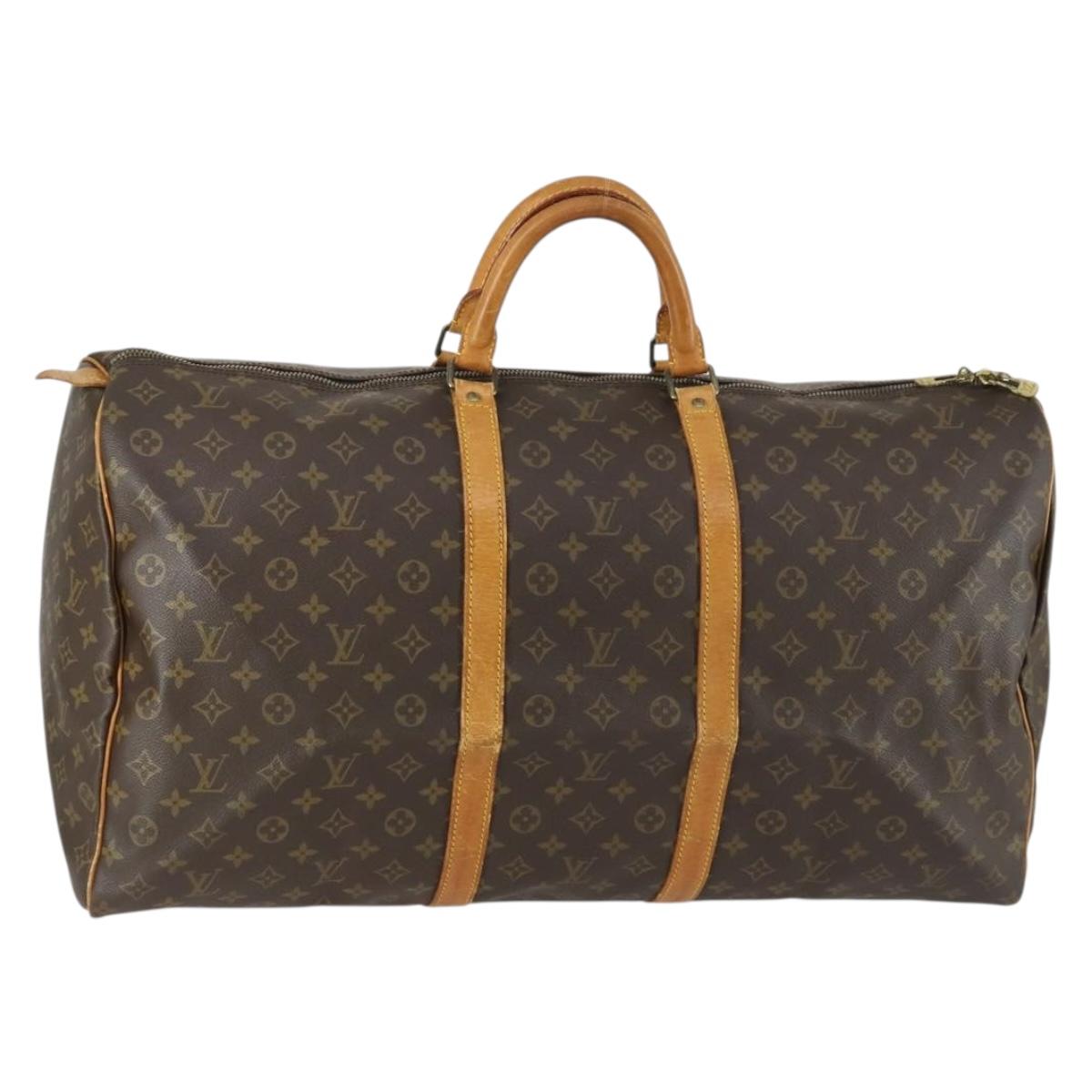 LOUIS VUITTON Monogram Keepall 60 Boston Bag M41422 LV Auth 159339