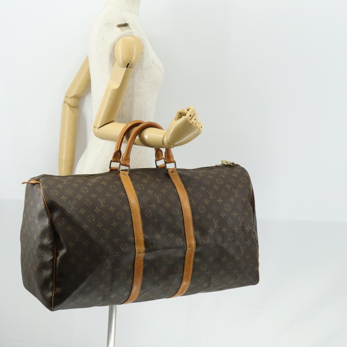 LOUIS VUITTON Monogram Keepall 60 Boston Bag M41422 LV Auth 159339