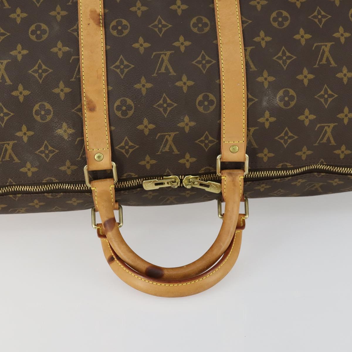 LOUIS VUITTON Monogram Keepall 55 Boston Bag M41424 LV Auth 159340