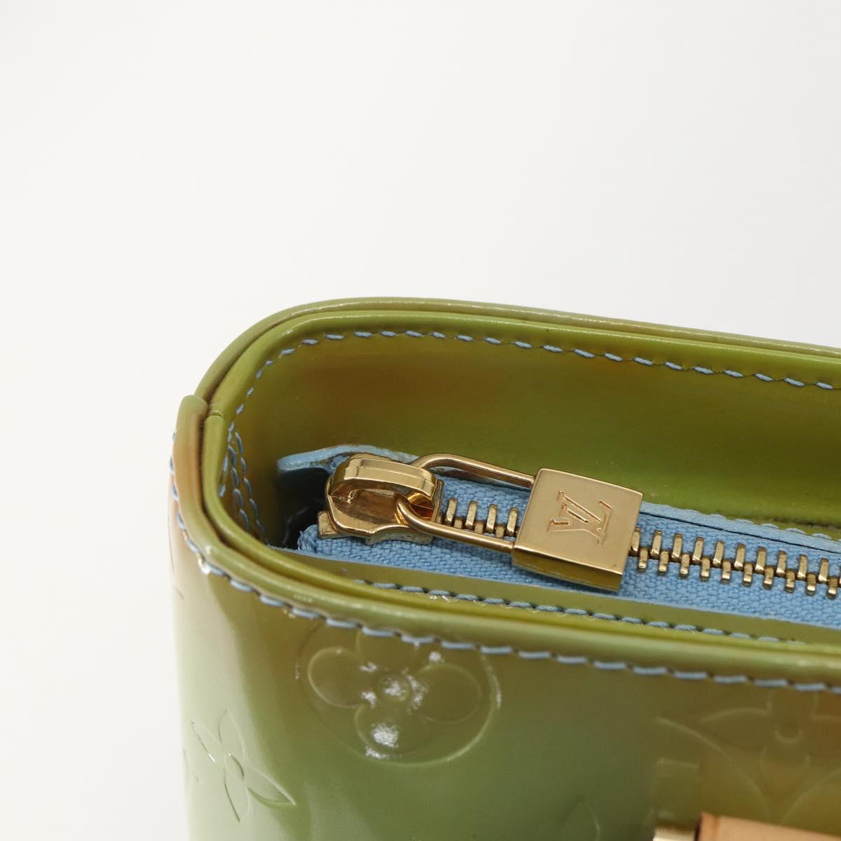 LOUIS VUITTON Monogram Vernis Houston Hand Bag Baby Blue M91005 LV Auth 159352