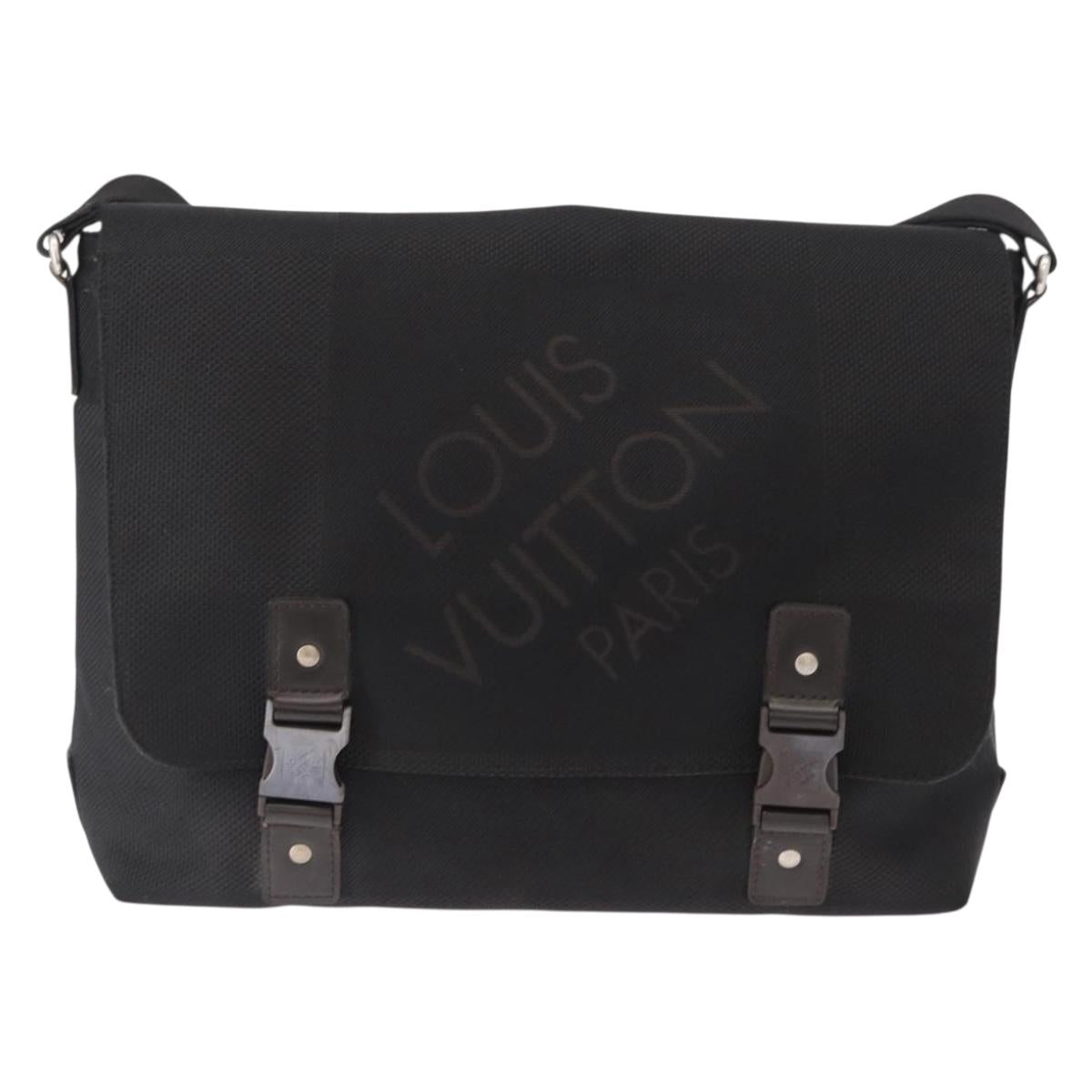 LOUIS VUITTON Damier Geant Roux Shoulder Bag Black M93079 LV Auth 159355