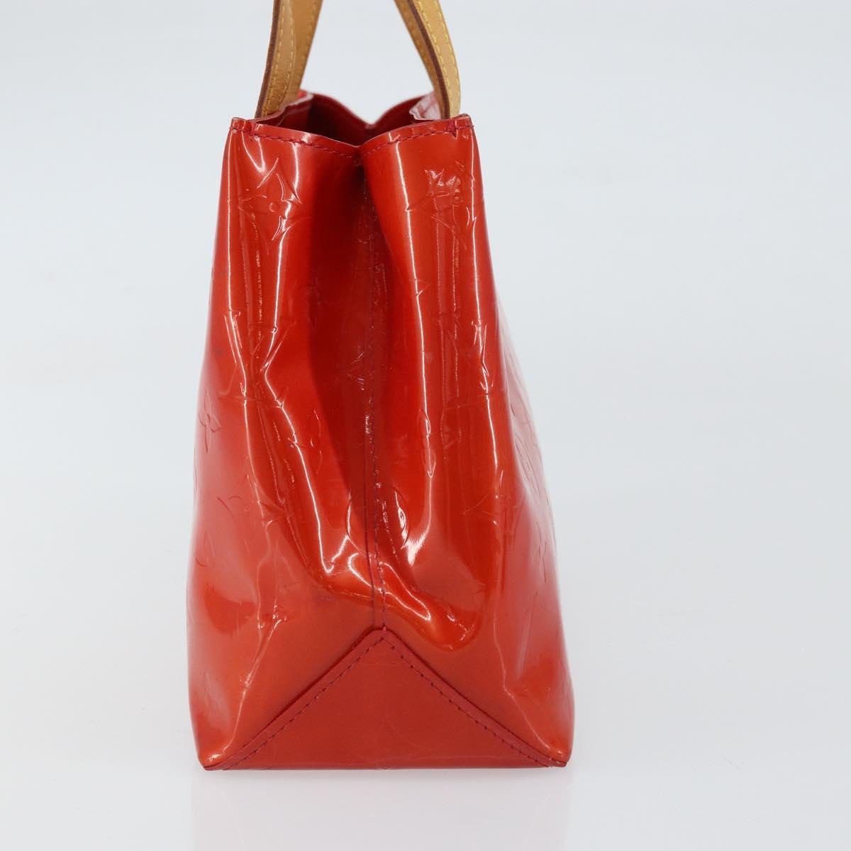 LOUIS VUITTON Monogram Vernis Reade PM Hand Bag Red Rouge M91088 LV Auth 159382