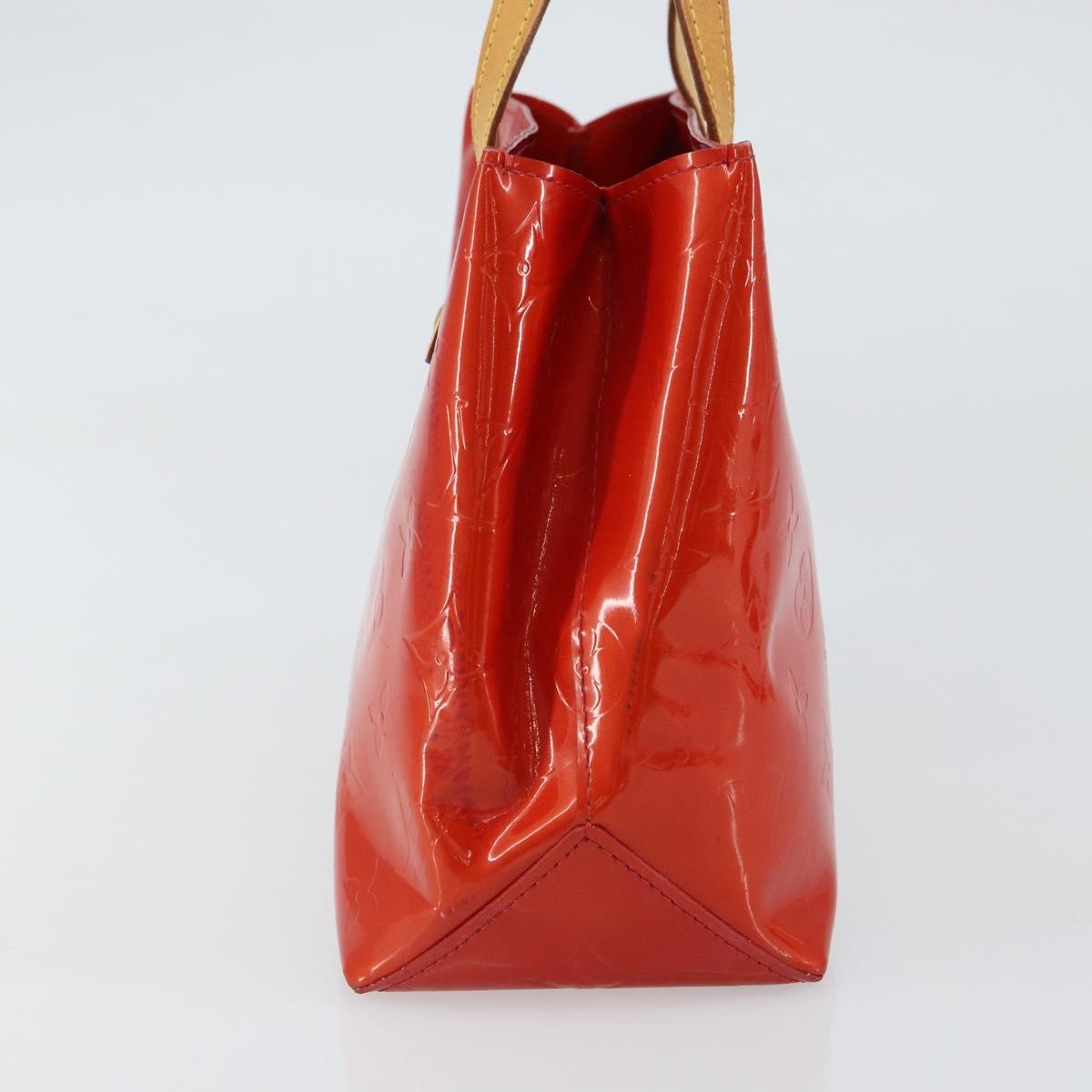 LOUIS VUITTON Monogram Vernis Reade PM Hand Bag Red Rouge M91088 LV Auth 159382