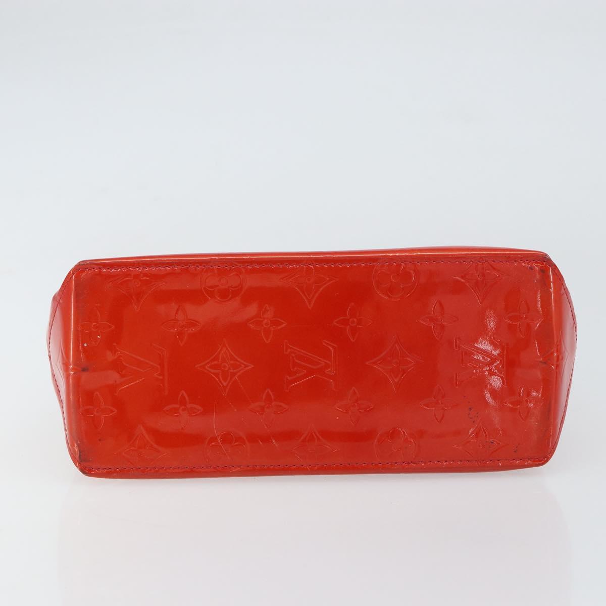 LOUIS VUITTON Monogram Vernis Reade PM Hand Bag Red Rouge M91088 LV Auth 159382