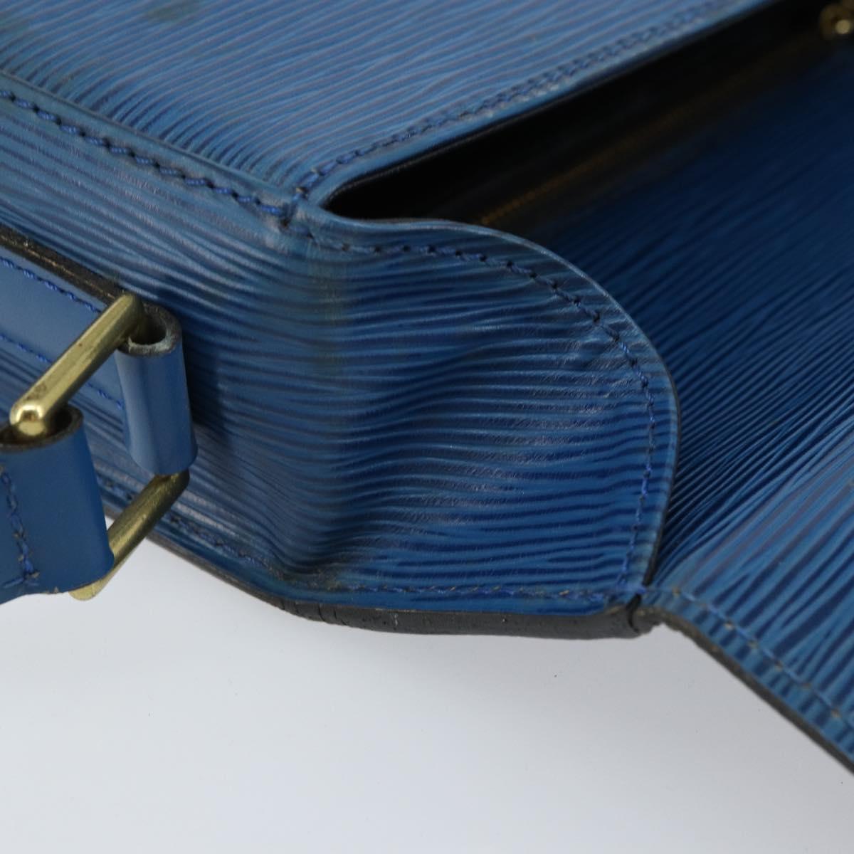 LOUIS VUITTON Epi Saint Cloud GM Shoulder Bag Toledo Blue M52195 LV Auth 159383