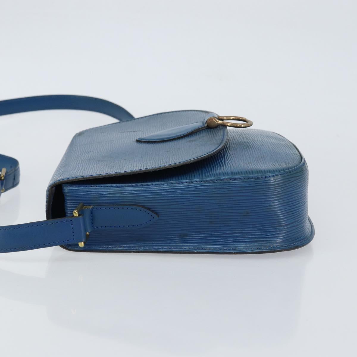 LOUIS VUITTON Epi Saint Cloud GM Shoulder Bag Toledo Blue M52195 LV Auth 159383