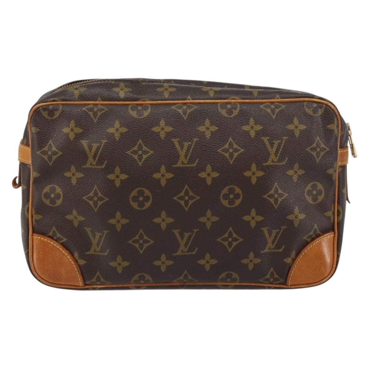 LOUIS VUITTON Monogram Compiegne 28 Clutch Bag M51845 LV Auth 159387