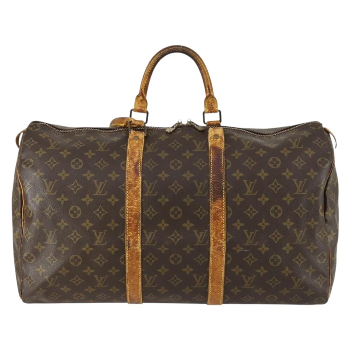 LOUIS VUITTON Monogram Keepall 50 Boston Bag M41426 LV Auth 159391