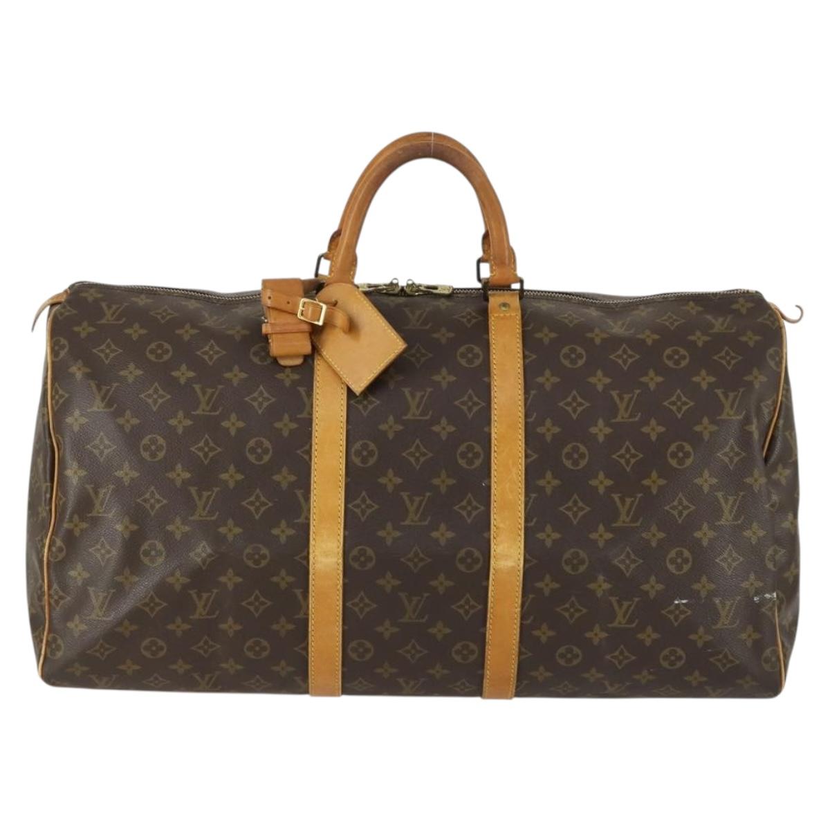 LOUIS VUITTON Monogram Keepall 55 Boston Bag M41424 LV Auth 159392