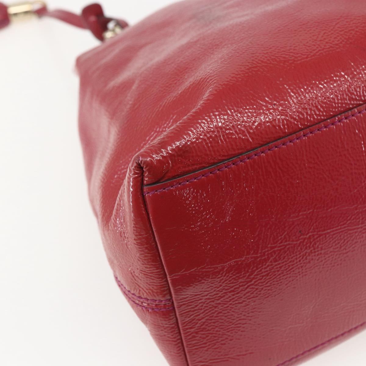 GUCCI Soho Chain Tote Bag Red Gold Auth 159398