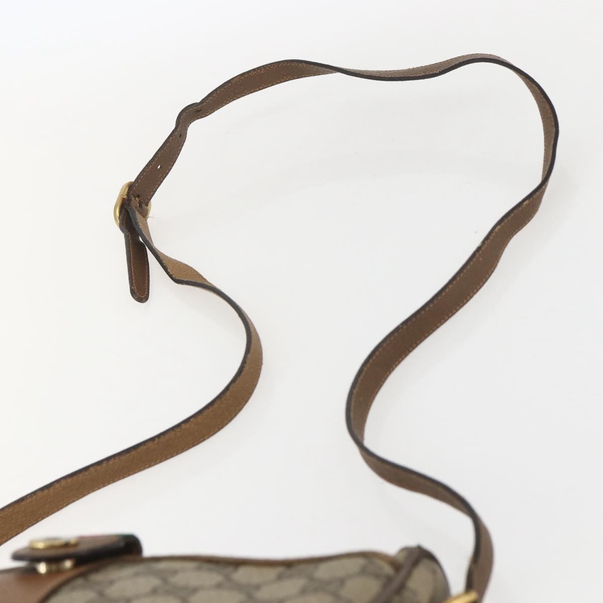GUCCI GG Supreme Web Sherry Line Bag PVC Beige Gold 89 02 032 Auth 159407