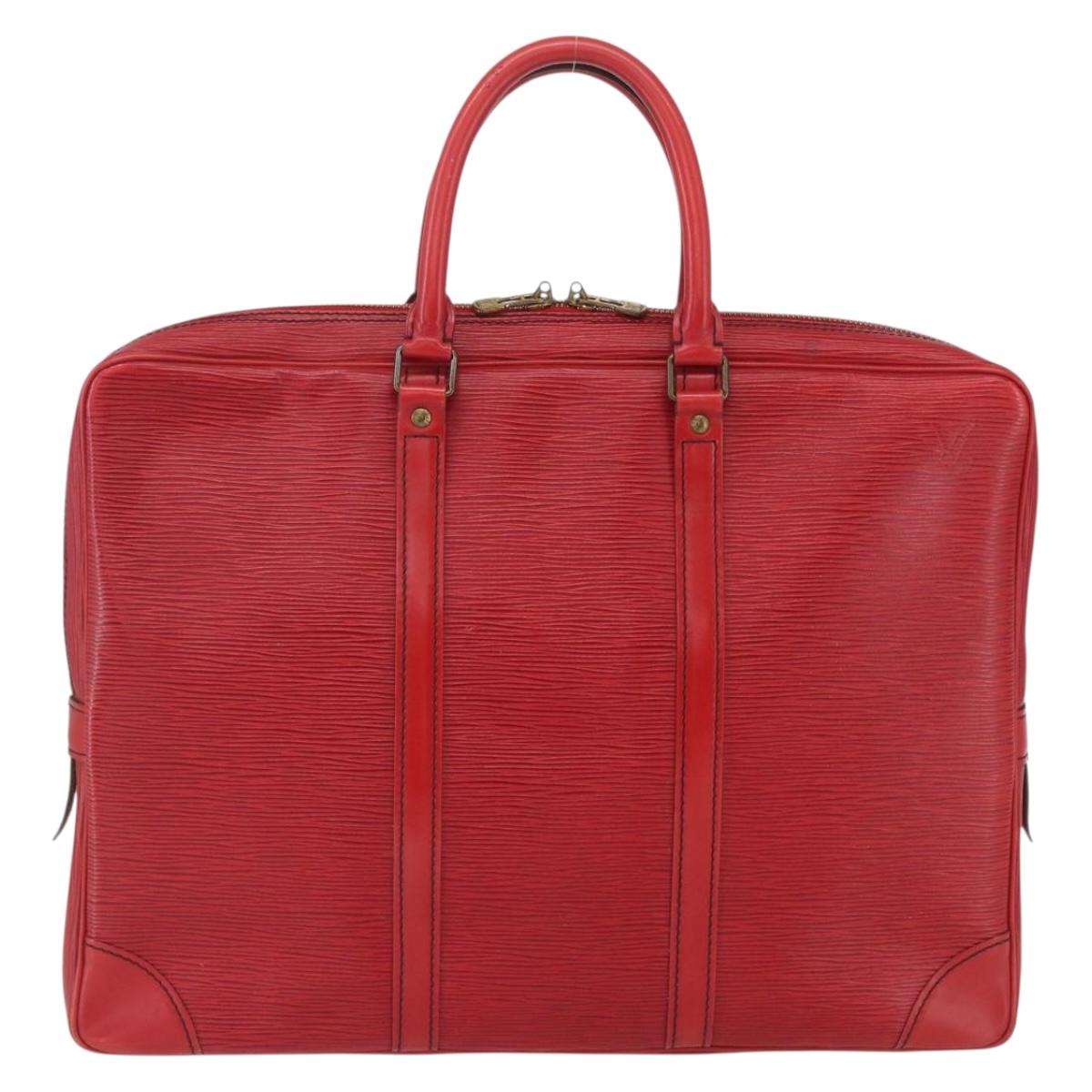 LOUIS VUITTON Epi Porte Documents Voyage Business Bag Red M54477 LV Auth 159411
