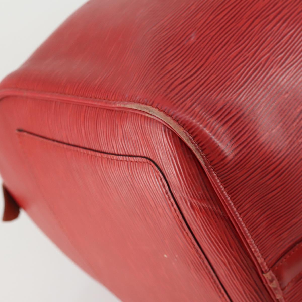LOUIS VUITTON Epi Keepall 60 Boston Bag Red M42947 LV Auth 159412