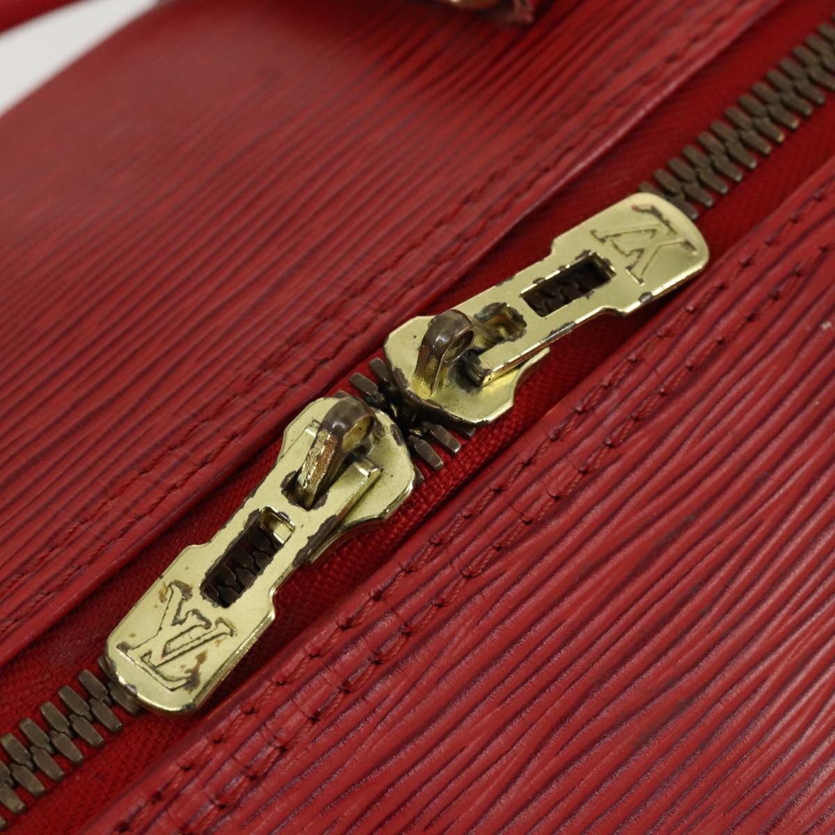 LOUIS VUITTON Epi Keepall 60 Boston Bag Red M42947 LV Auth 159412