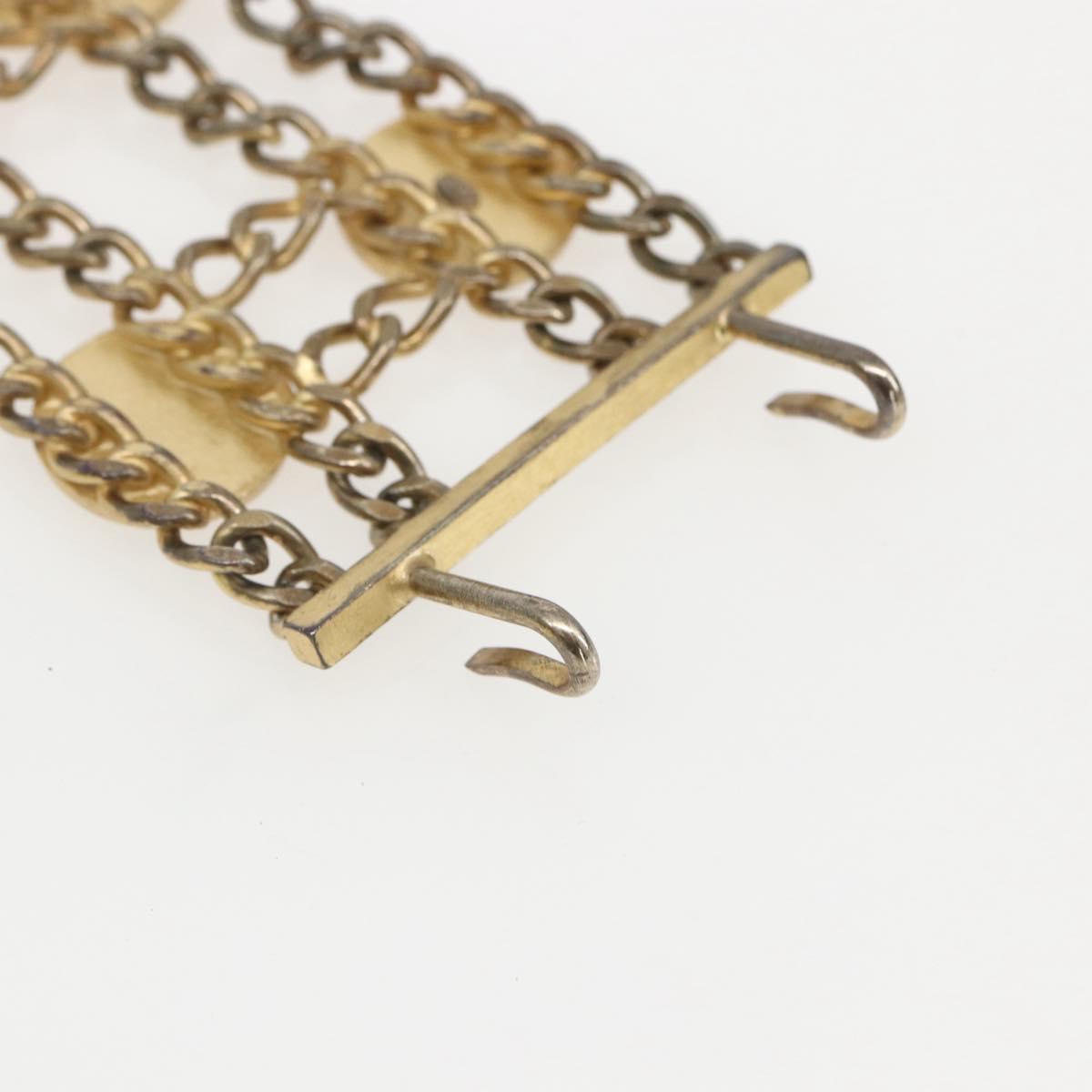 CHANEL Chain Belt metal Gold CC Auth 159438SAM