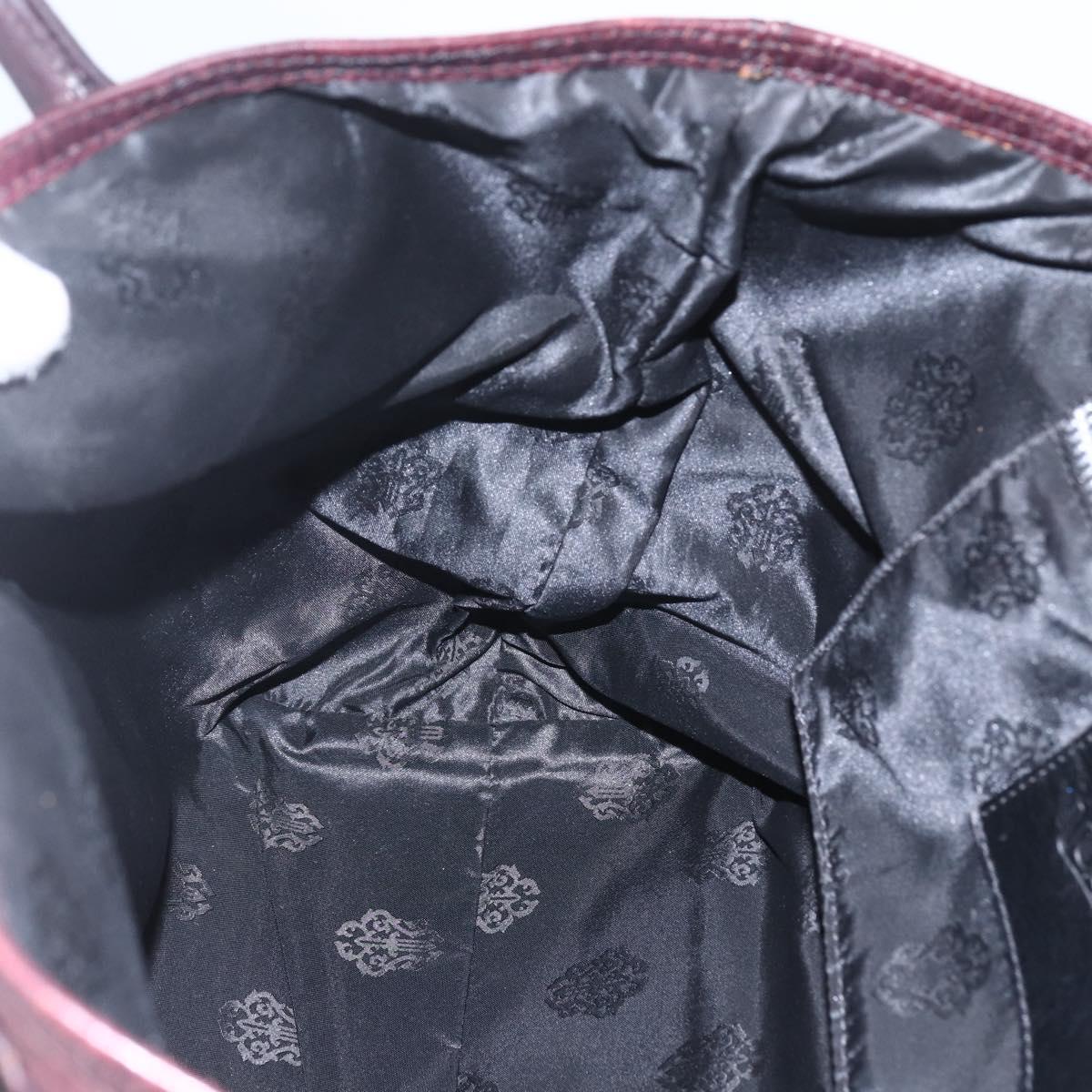 Chrome Hearts FS Tote Crosspatch Tote Bag Leather Black Auth 159442SM