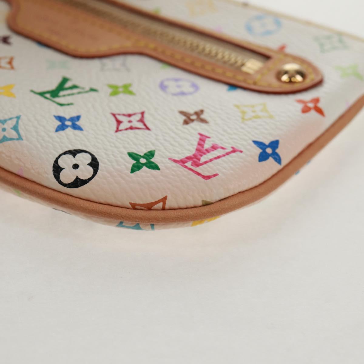 LOUIS VUITTON Monogram Multicolor Pochette MM Pouch White M60028 LV Auth 159454V