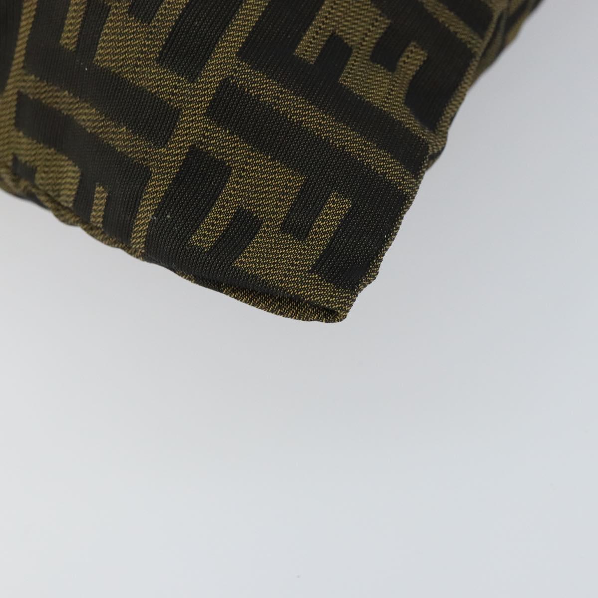FENDI Zucca Canvas Purse Brown Black Auth 159458
