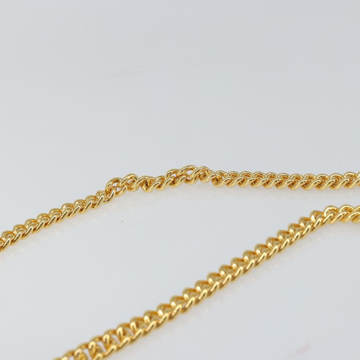 Miu Miu Chain Wallet Shoulder Bag Leather Gold Auth 159461