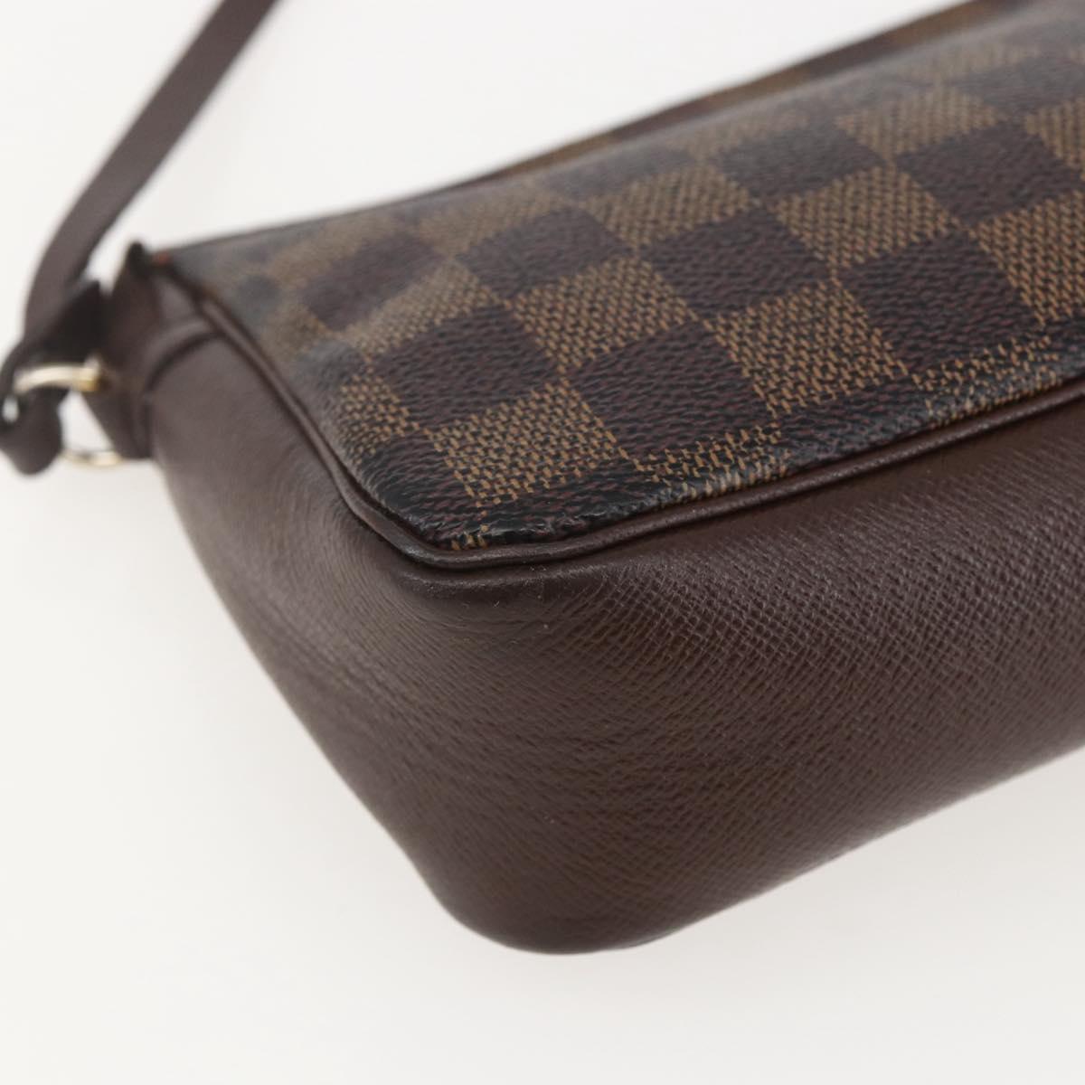 LOUIS VUITTON Damier Ebene Trousse Makeup Pouch N51982 LV Auth 159468