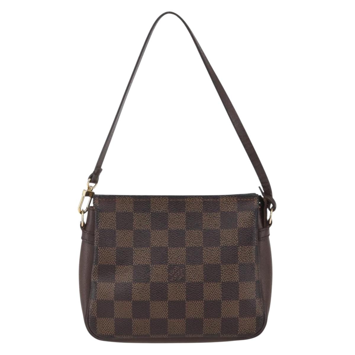 LOUIS VUITTON Damier Ebene Trousse Makeup Pouch N51982 LV Auth 159468