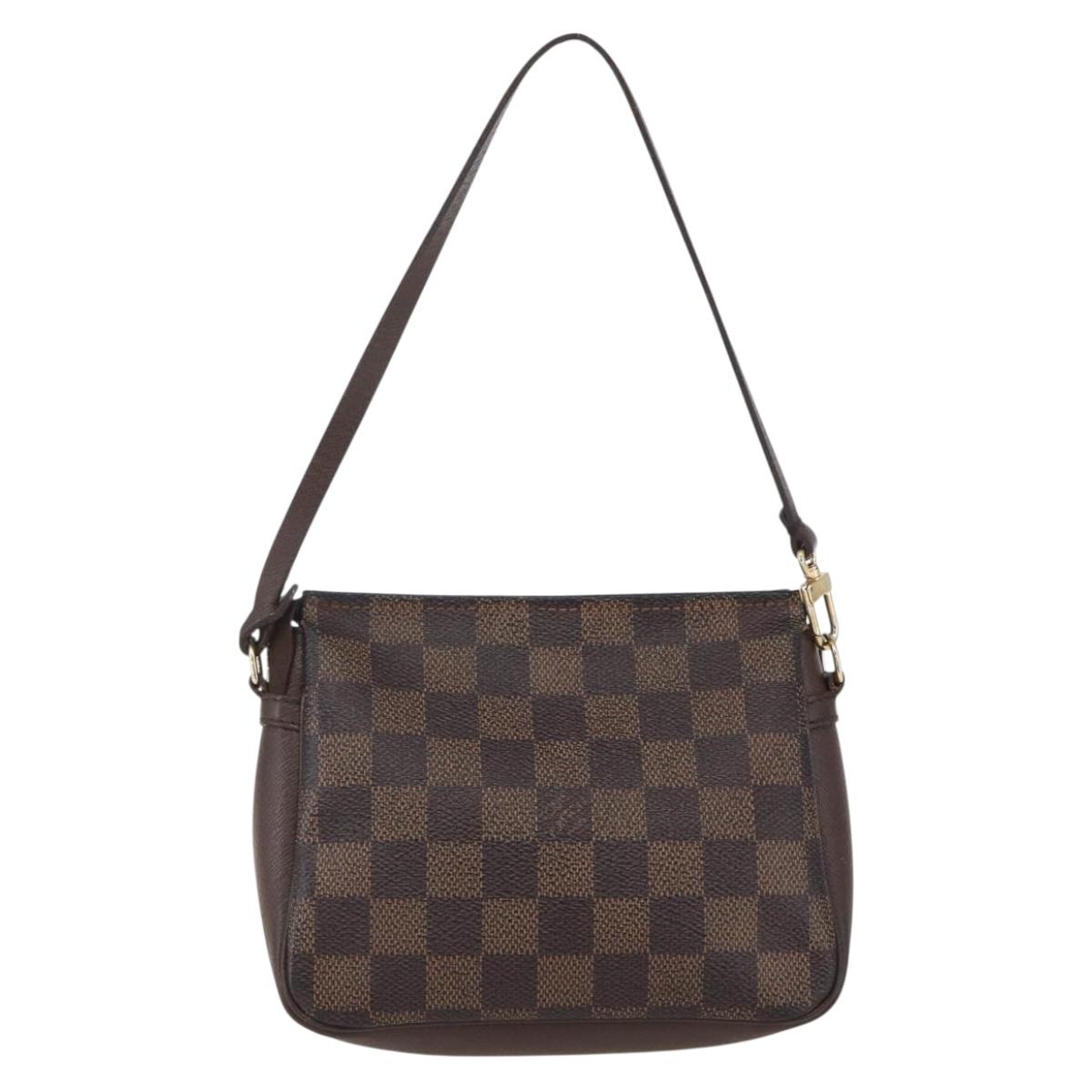 LOUIS VUITTON Damier Ebene Trousse Makeup Pouch N51982 LV Auth 159468