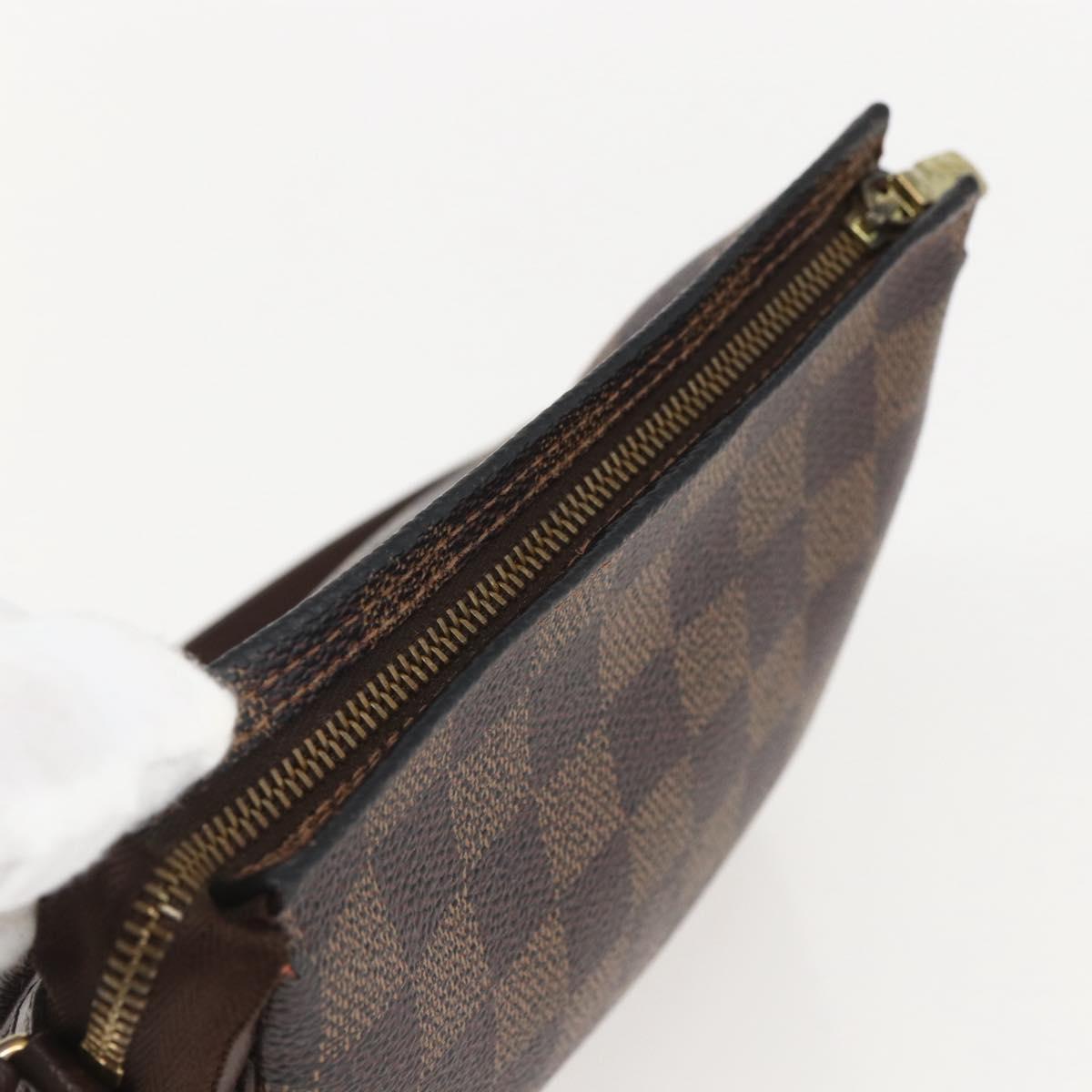 LOUIS VUITTON Damier Ebene Trousse Makeup Pouch N51982 LV Auth 159468