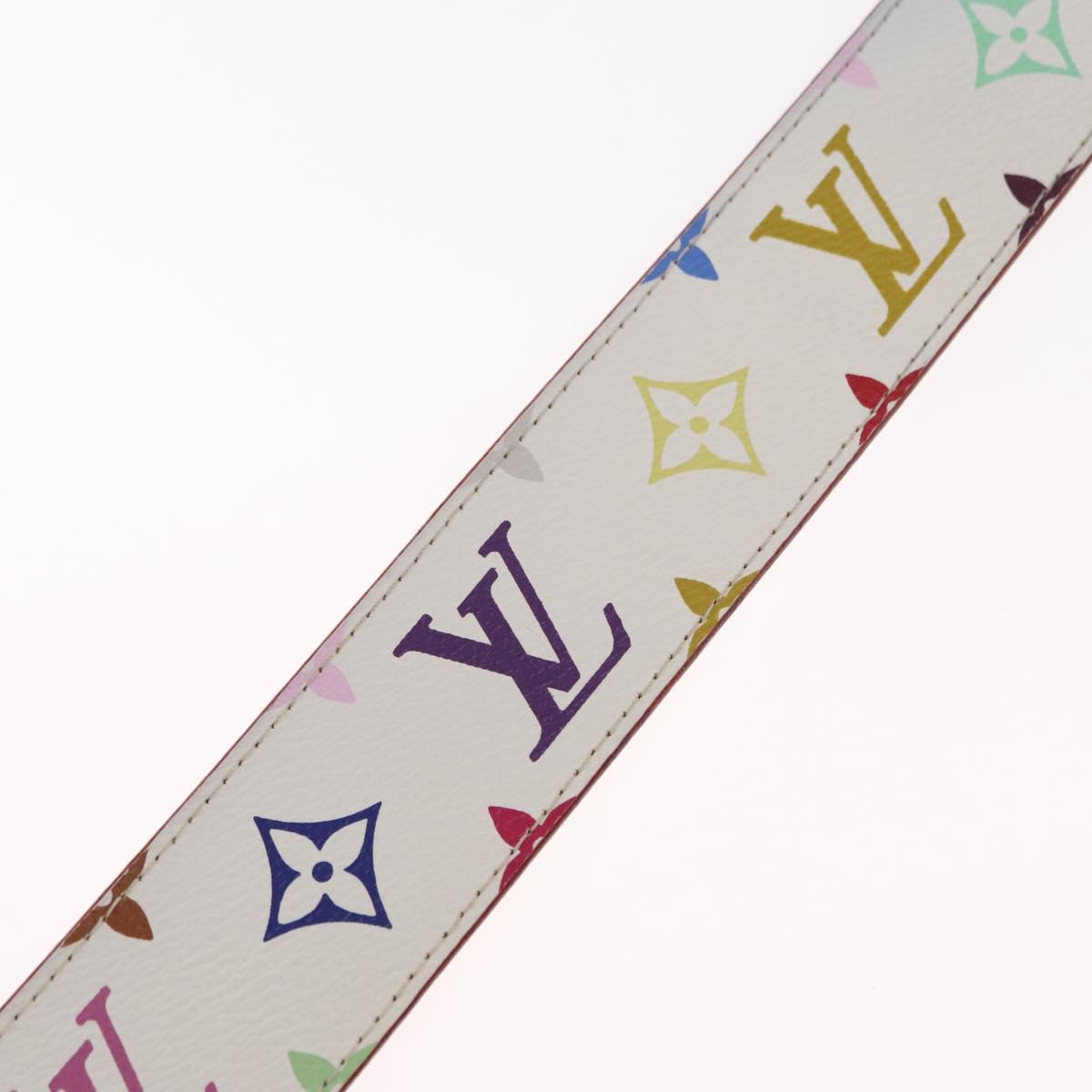LOUIS VUITTON Multicolor Ceinture LV Printed Initials Studs M6909 Auth 159470V