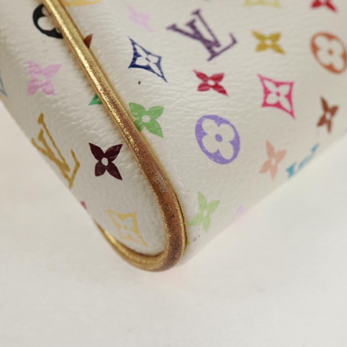 LOUIS VUITTON Monogram Multicolor Kate Pouch White Bron M55212 LV Auth 159471V