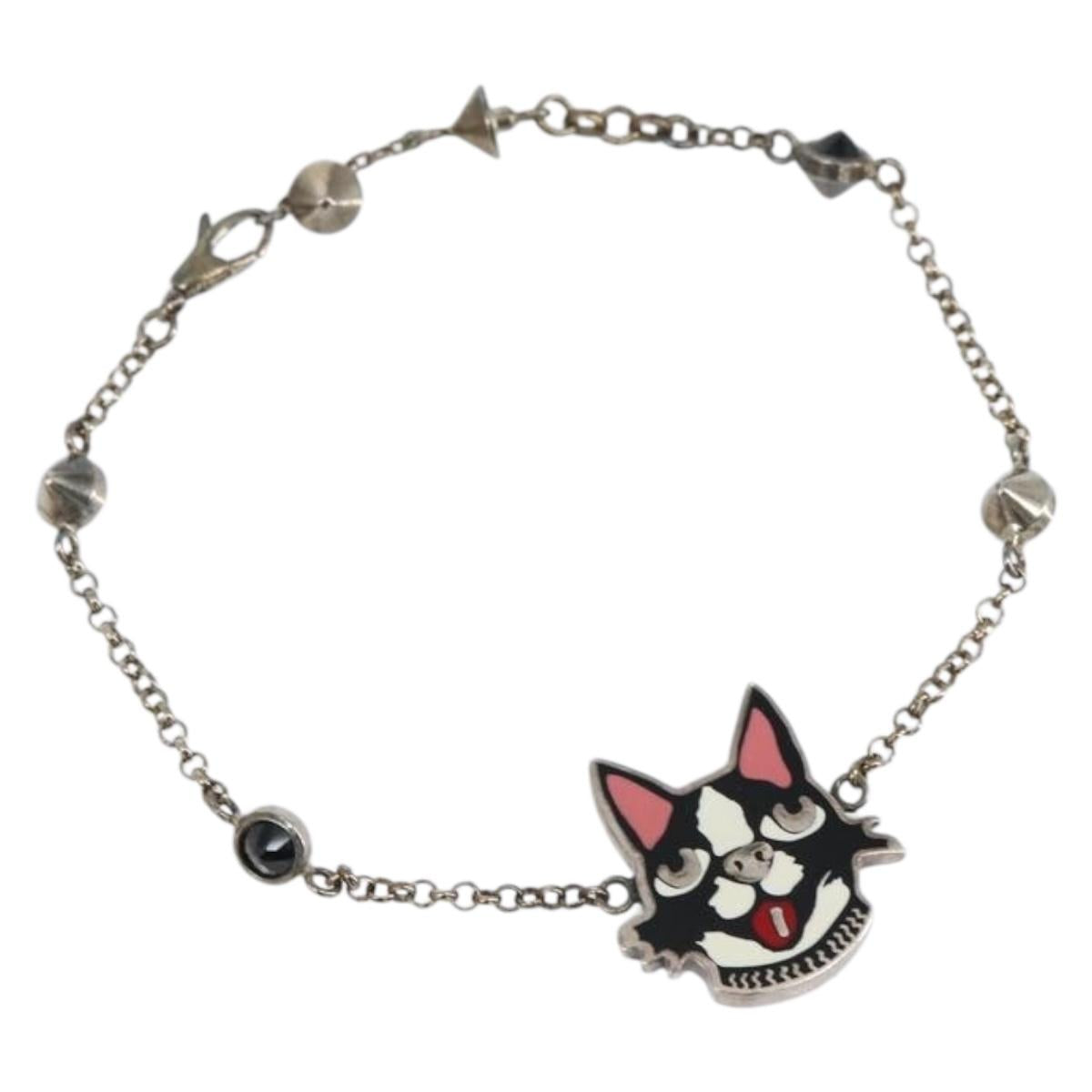 GUCCI Bracelet Ag925 BOSCO&ORSO Silver Auth 159492M