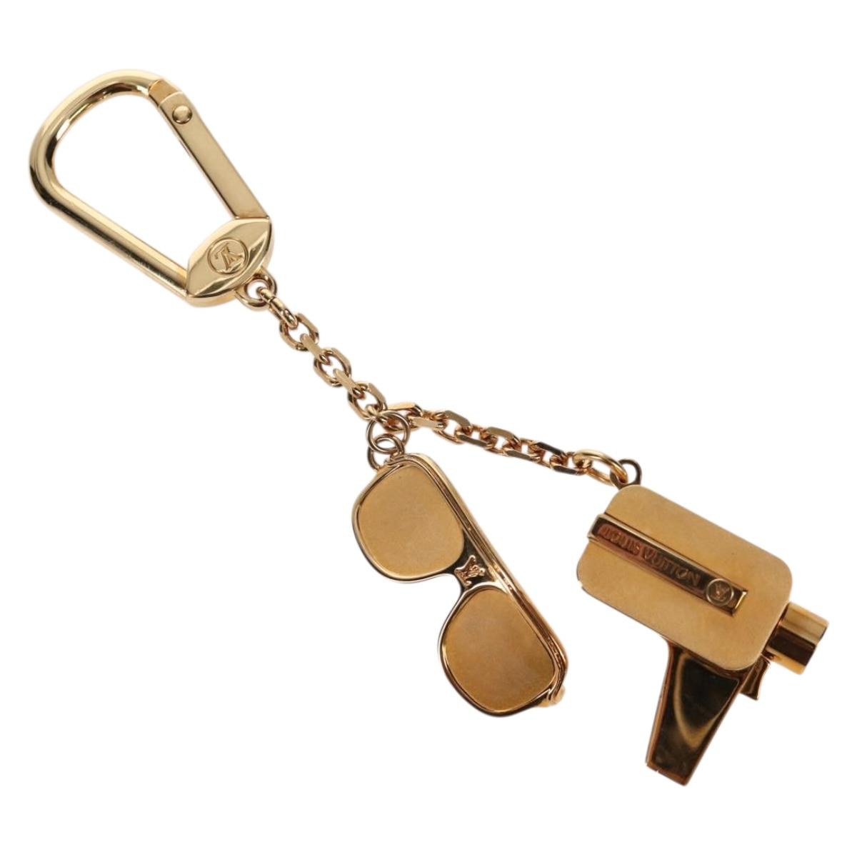 LOUIS VUITTON Porte Cles Cannes Key Holder metal Gold M65383 LV Auth 159493M