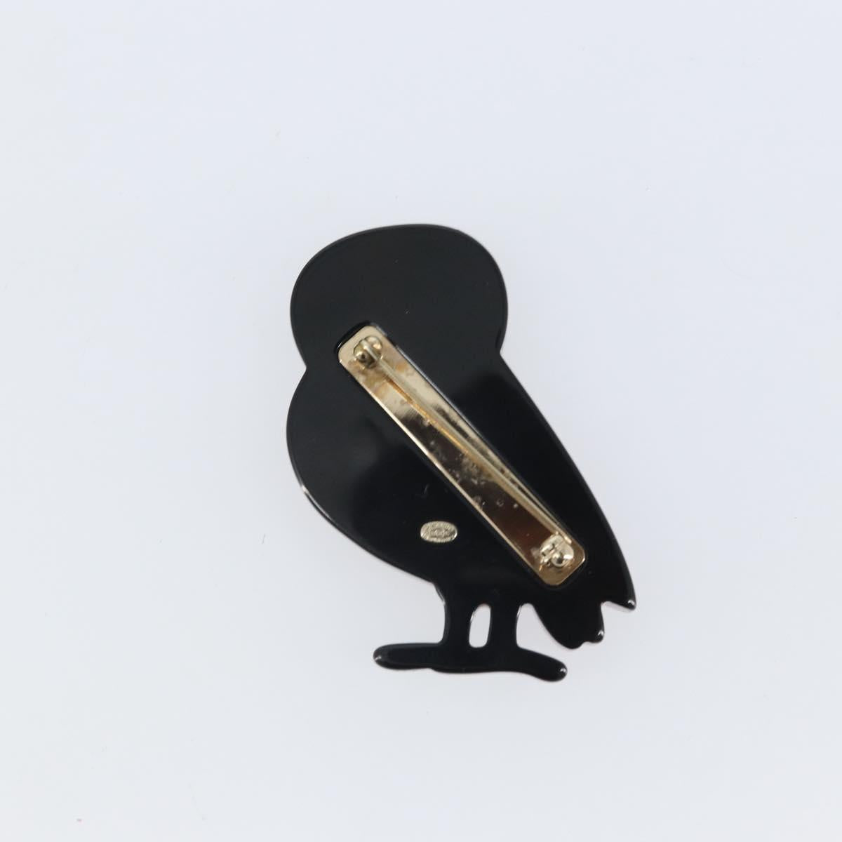 CHANEL Owl Brooch metal Pink CC Auth 159495V