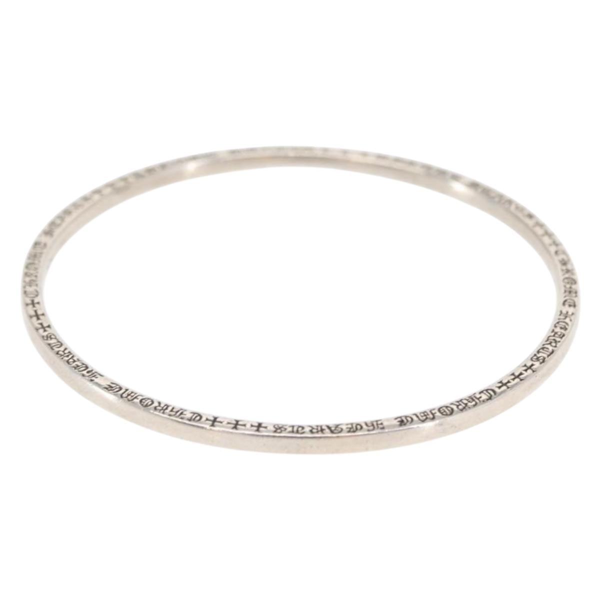 Chrome Hearts NTFL Spacer Bangle Bracelet Ag925 Silver Auth 159496SM