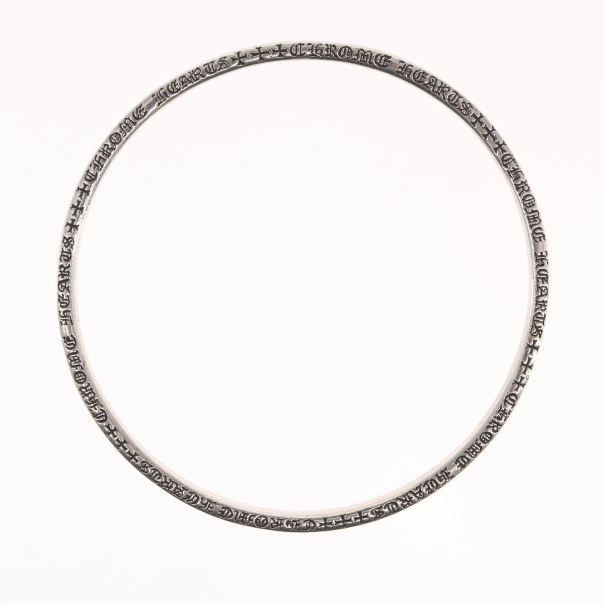 Chrome Hearts NTFL Spacer Bangle Bracelet Ag925 Silver Auth 159496SM