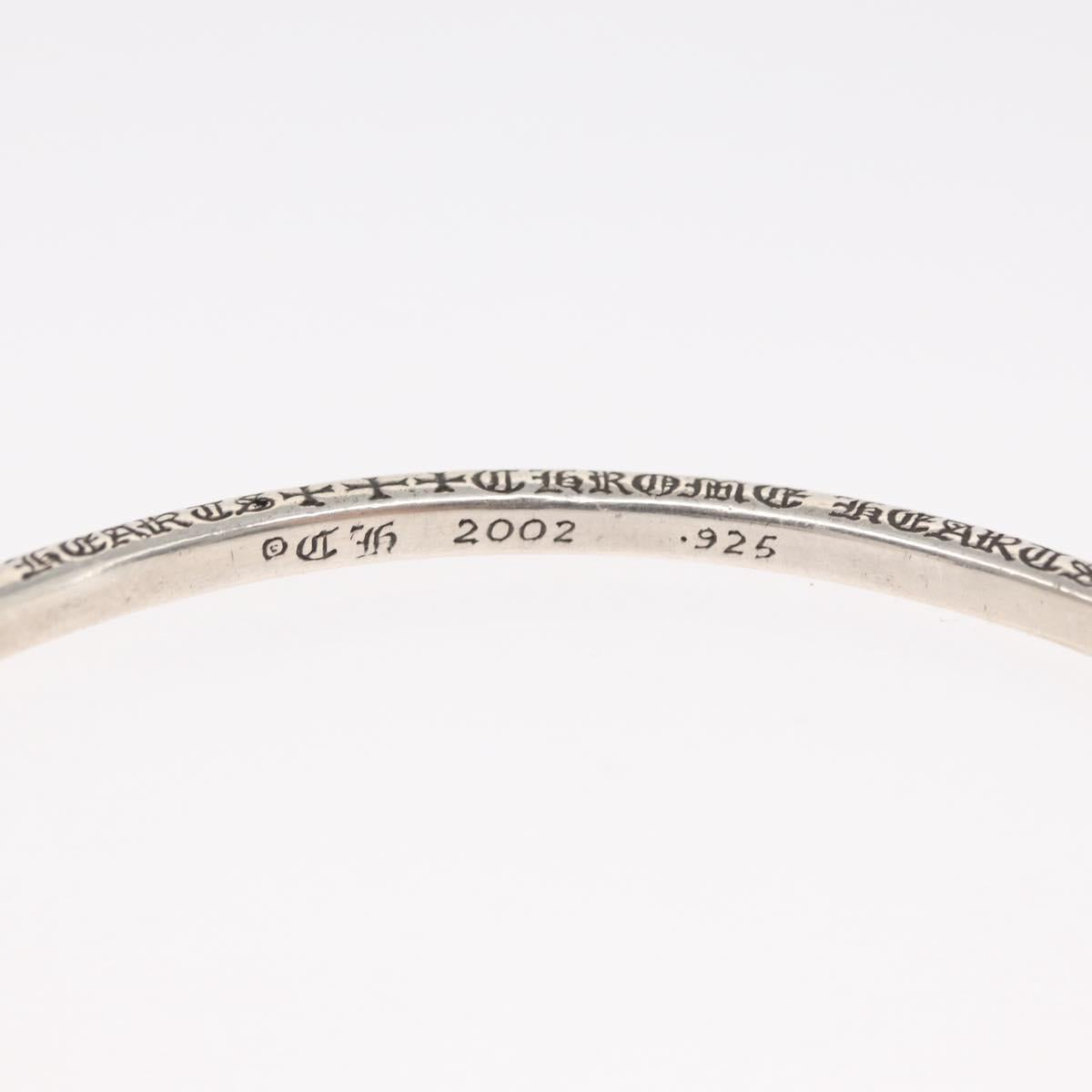 Chrome Hearts NTFL Spacer Bangle Bracelet Ag925 Silver Auth 159496SM
