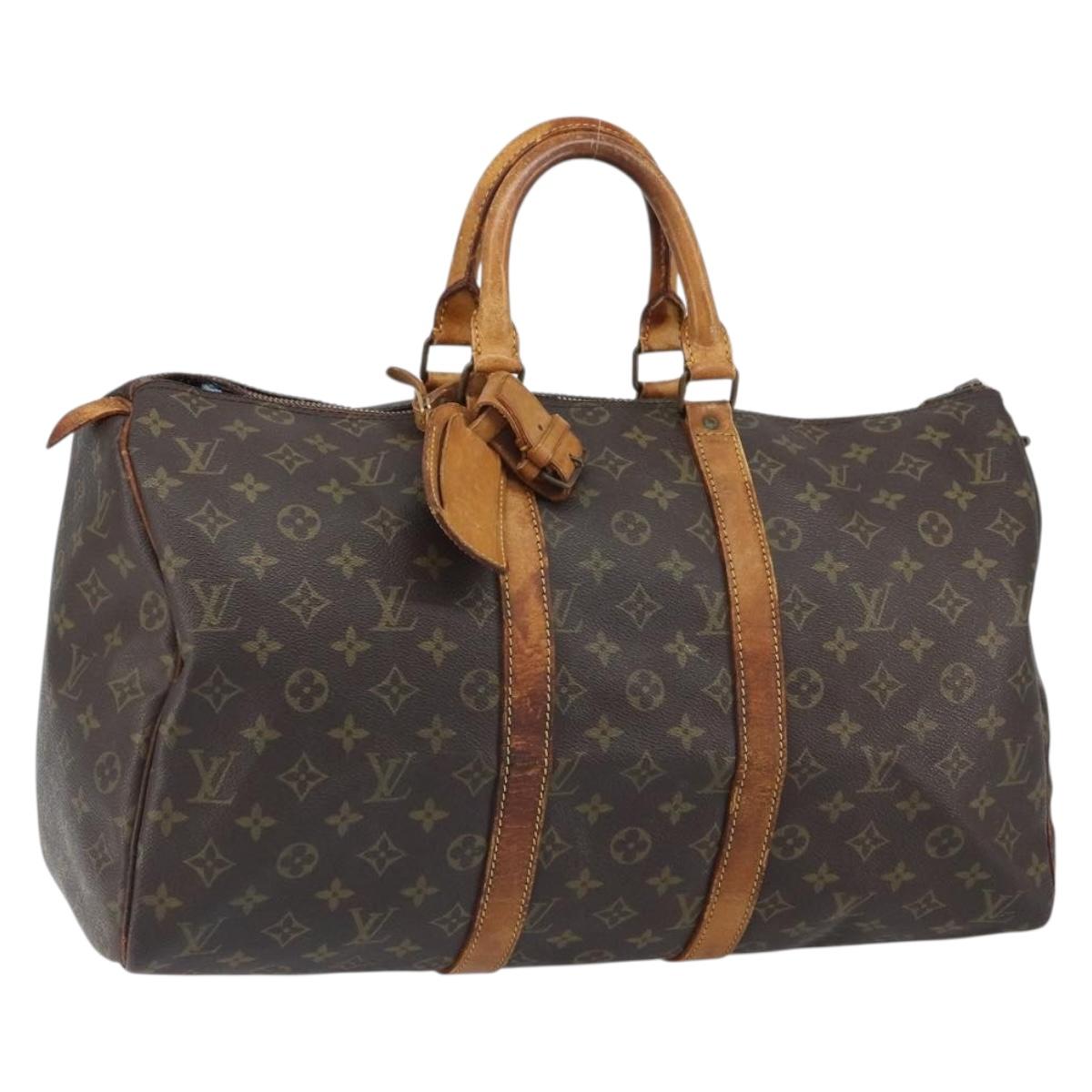 LOUIS VUITTON Monogram Keepall 45 Boston Bag M41428 LV Auth 159530