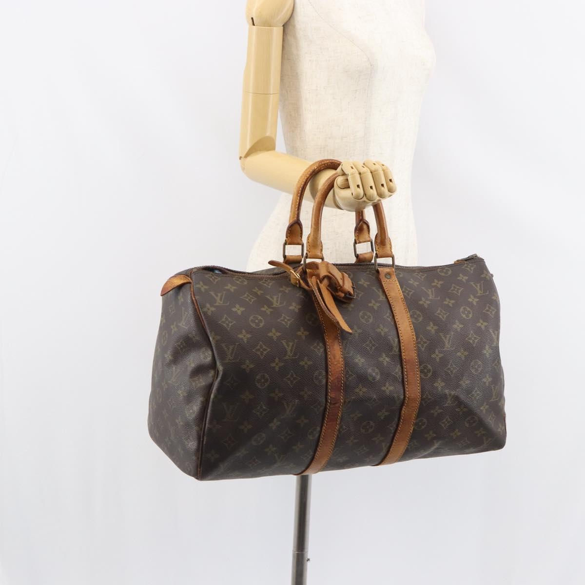 LOUIS VUITTON Monogram Keepall 45 Boston Bag M41428 LV Auth 159530