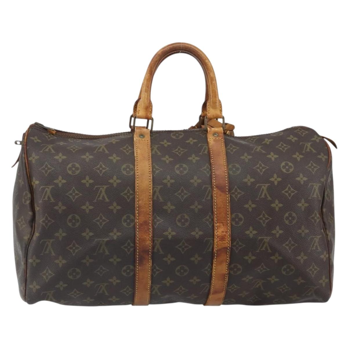 LOUIS VUITTON Monogram Keepall 45 Boston Bag M41428 LV Auth 159530